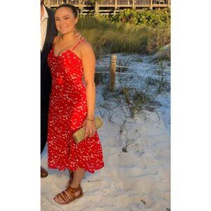 Red Row A Midi Dress